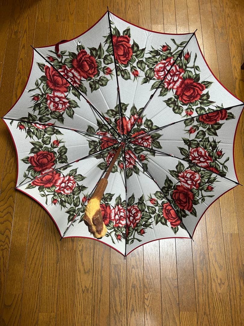 米田正一商店　雨傘　手彫りの柄