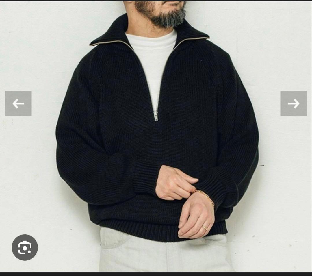 Batoner バトナー　ハーフzipニット