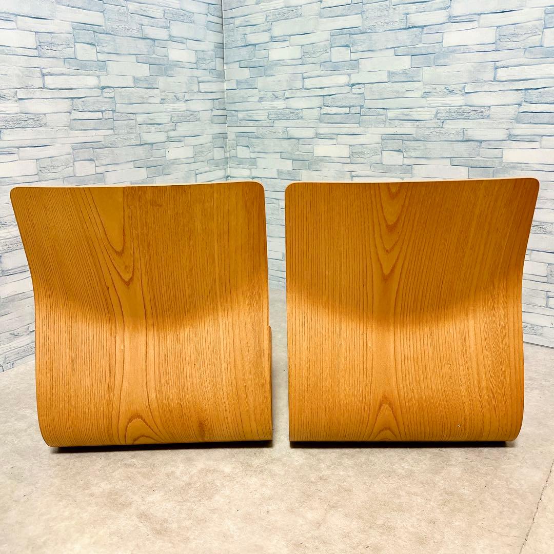 極美品 Tendo 天童木工 藤森健次 座椅子 プライウッド 欅2脚セット