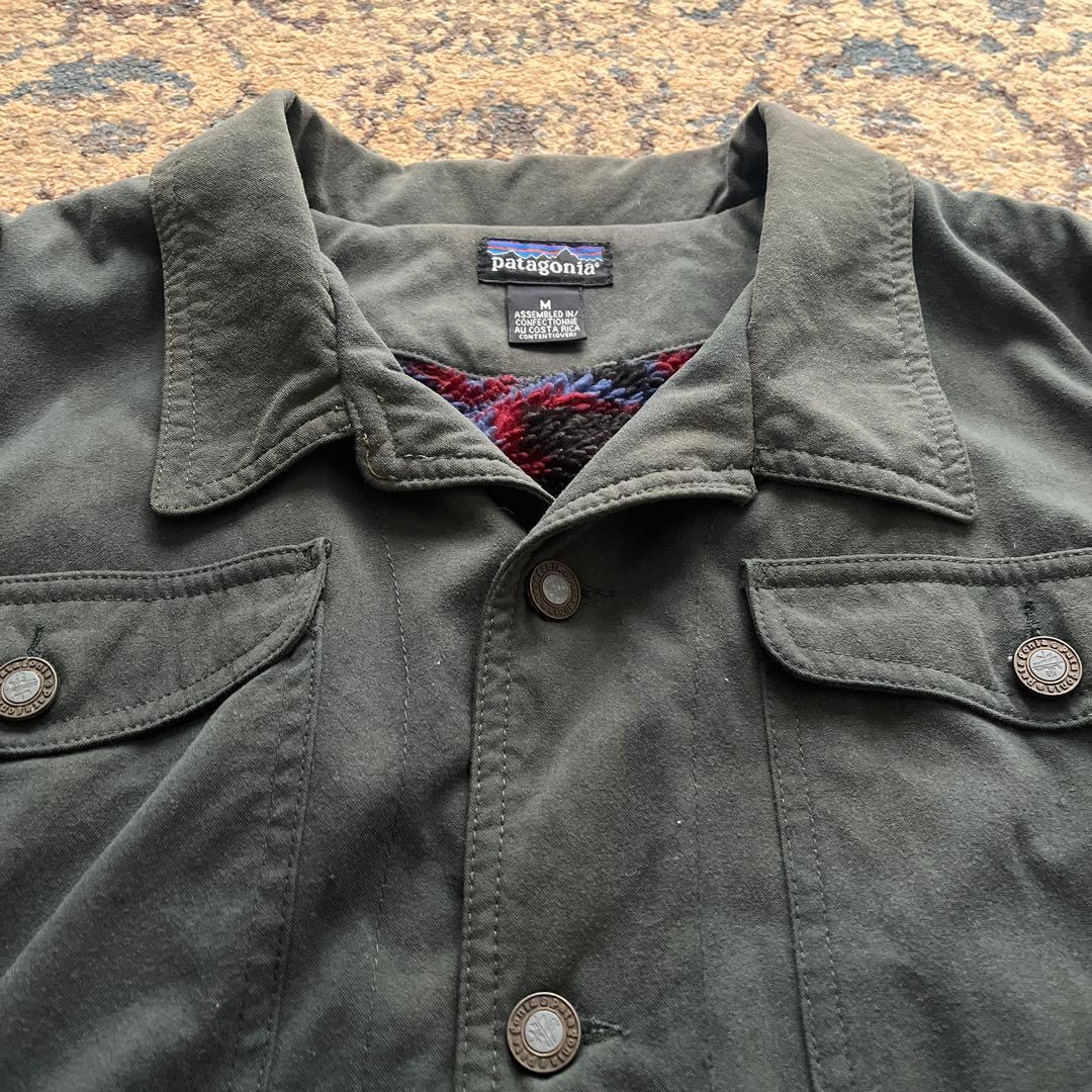 90s パタゴニア ワークレンジコート 総柄 フリース 検 ヌエボレンジ