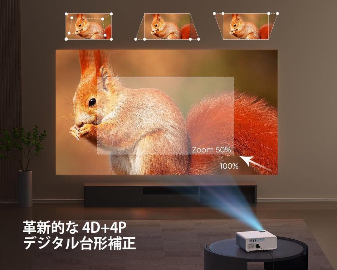 プロジェクター 15000LM 1080P フルHD 4K対応