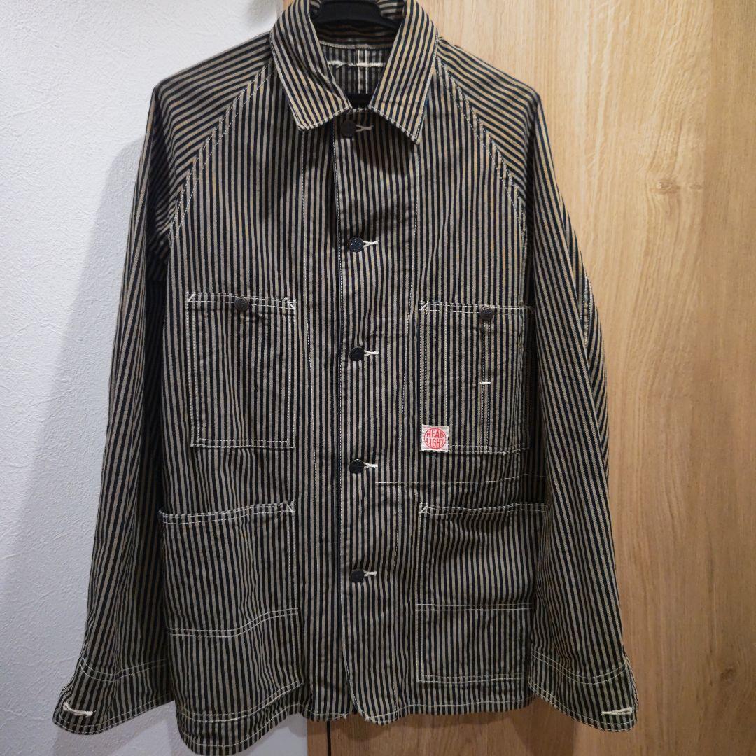 SUGAR CANE ヘッドライト ブラウンヒッコリー カバーオール