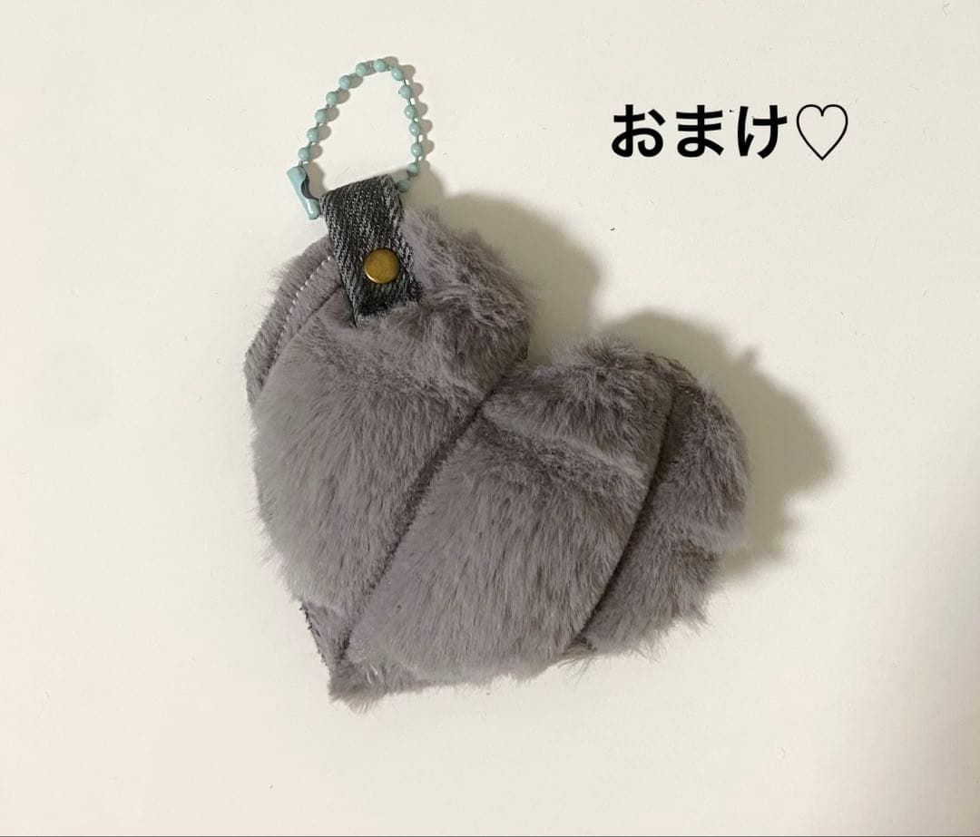 デニムリメイクバック　グレーふわもこ×うさぎ