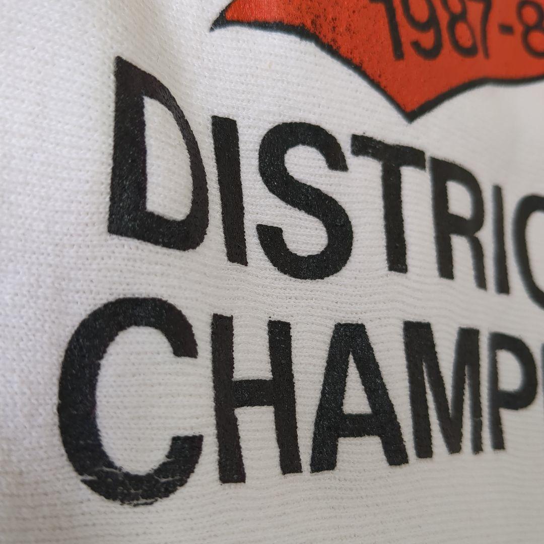 た*つ様 【80s トリコタグ】希少ホワイト×両面6段ラバープリント リバースウ