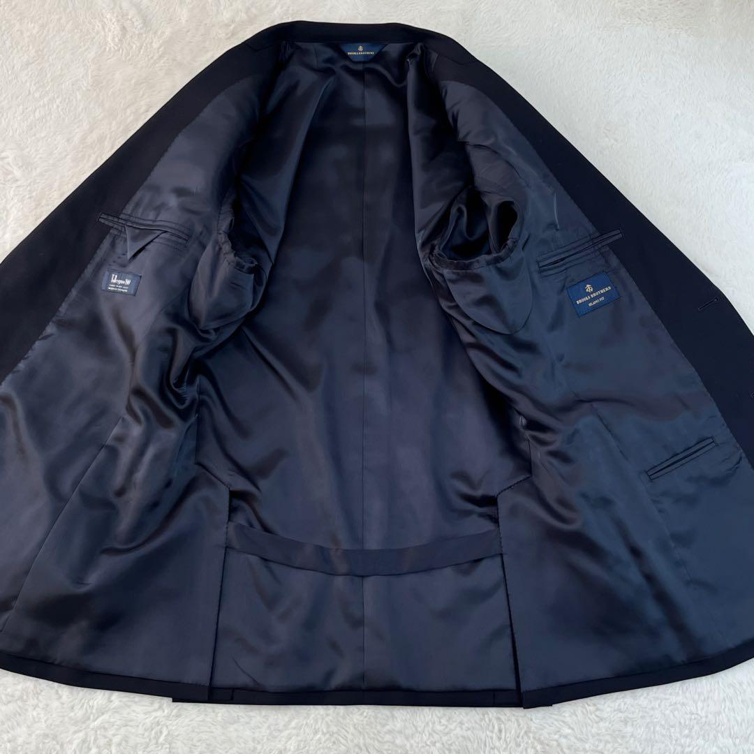 ブルックスブラザーズ　ジャケット　ブレザー　金ボタン　羊　紺ブレ　ウール