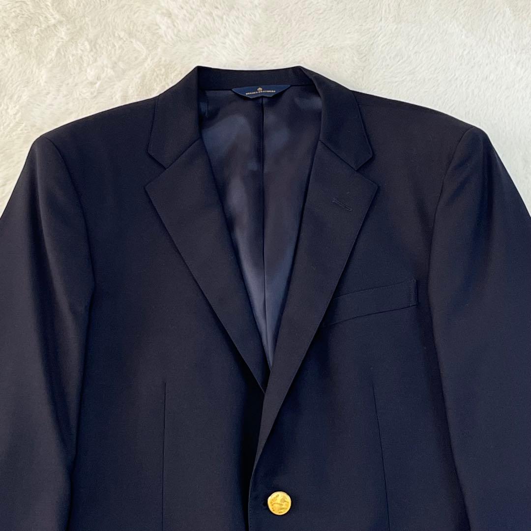 ブルックスブラザーズ　ジャケット　ブレザー　金ボタン　羊　紺ブレ　ウール