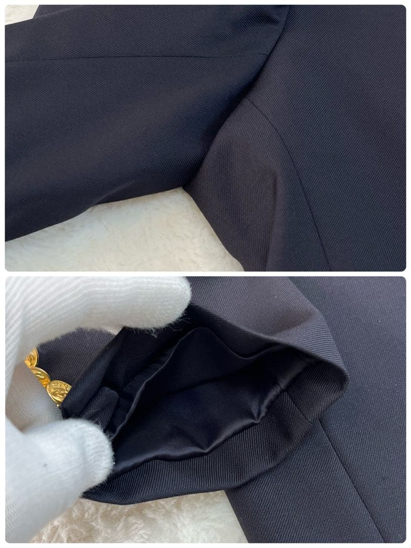 ブルックスブラザーズ　ジャケット　ブレザー　金ボタン　羊　紺ブレ　ウール