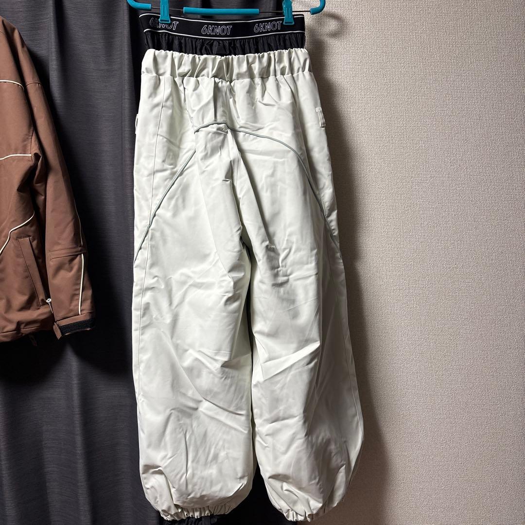 6KNOT スノボー　ウェア　パンツ　ホワイト　Mサイズ