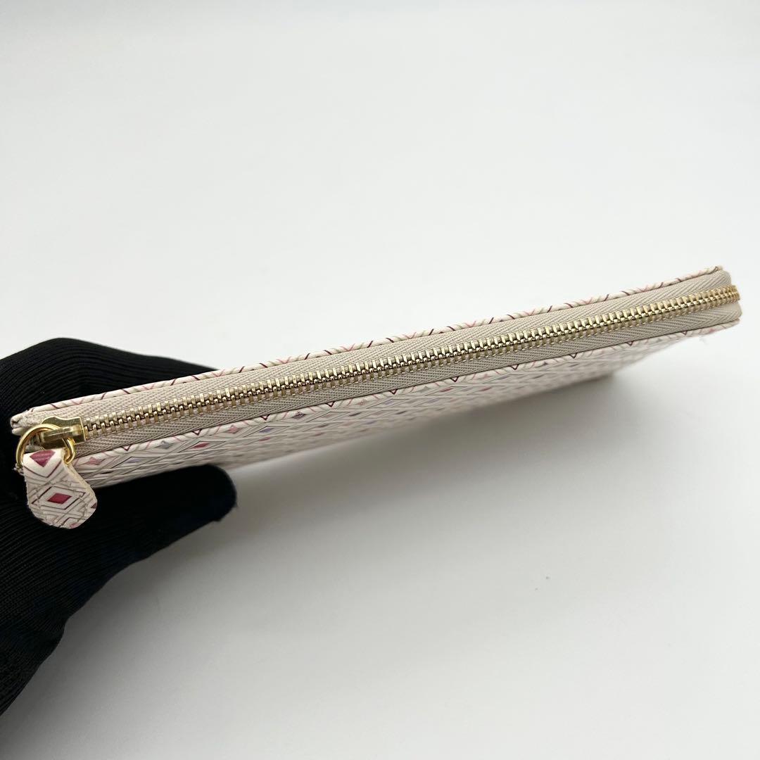 【未使用】　浅草文庫　長財布　いろあそび柄　L字ファスナー