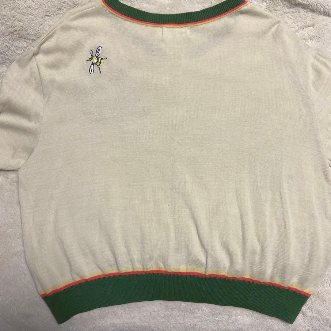 PALAVA パラバ　クラシックカーディガン　コットン100%　花柄　刺繍 XL