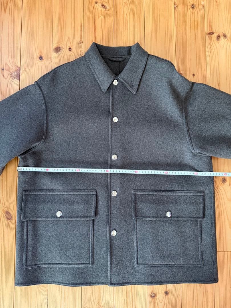 〈H〉ウールミックスメルトンカバーオールジャケット DK.GRAY/S
