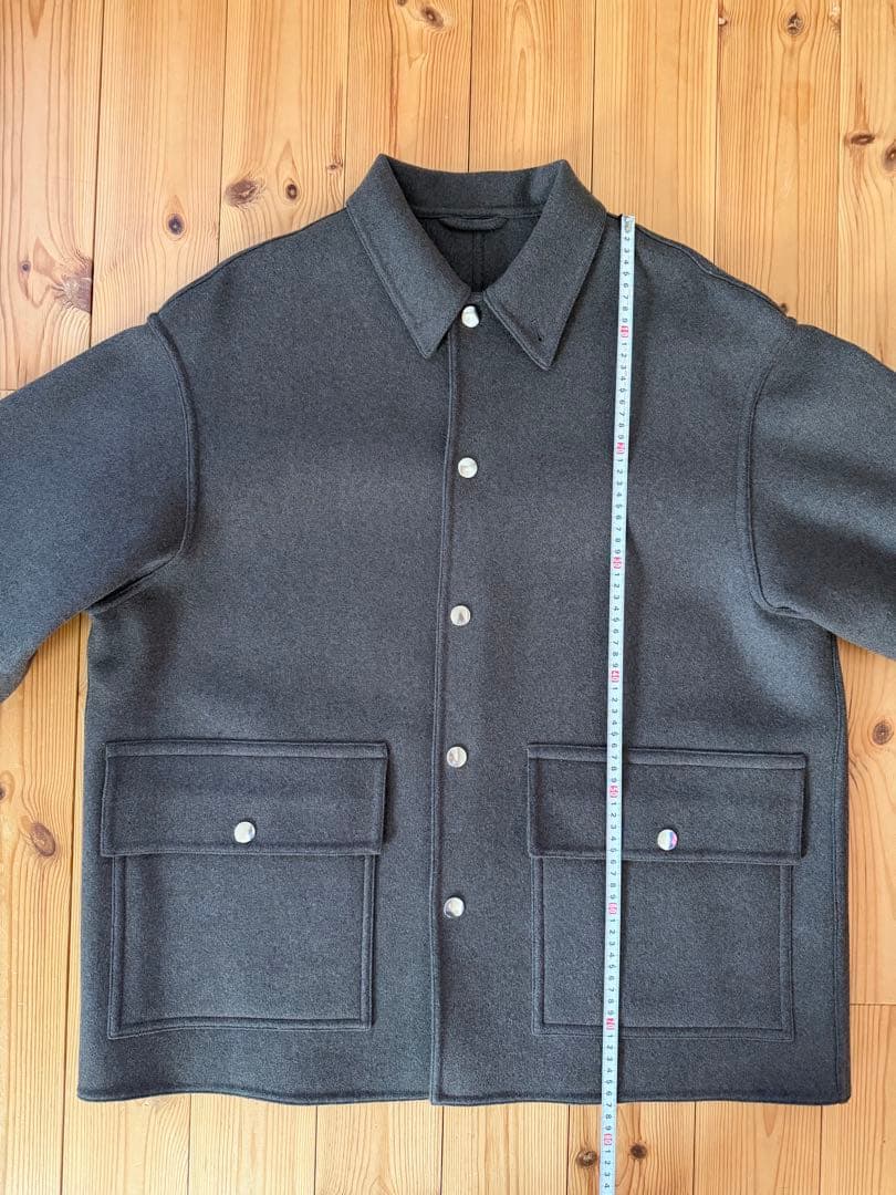 〈H〉ウールミックスメルトンカバーオールジャケット DK.GRAY/S