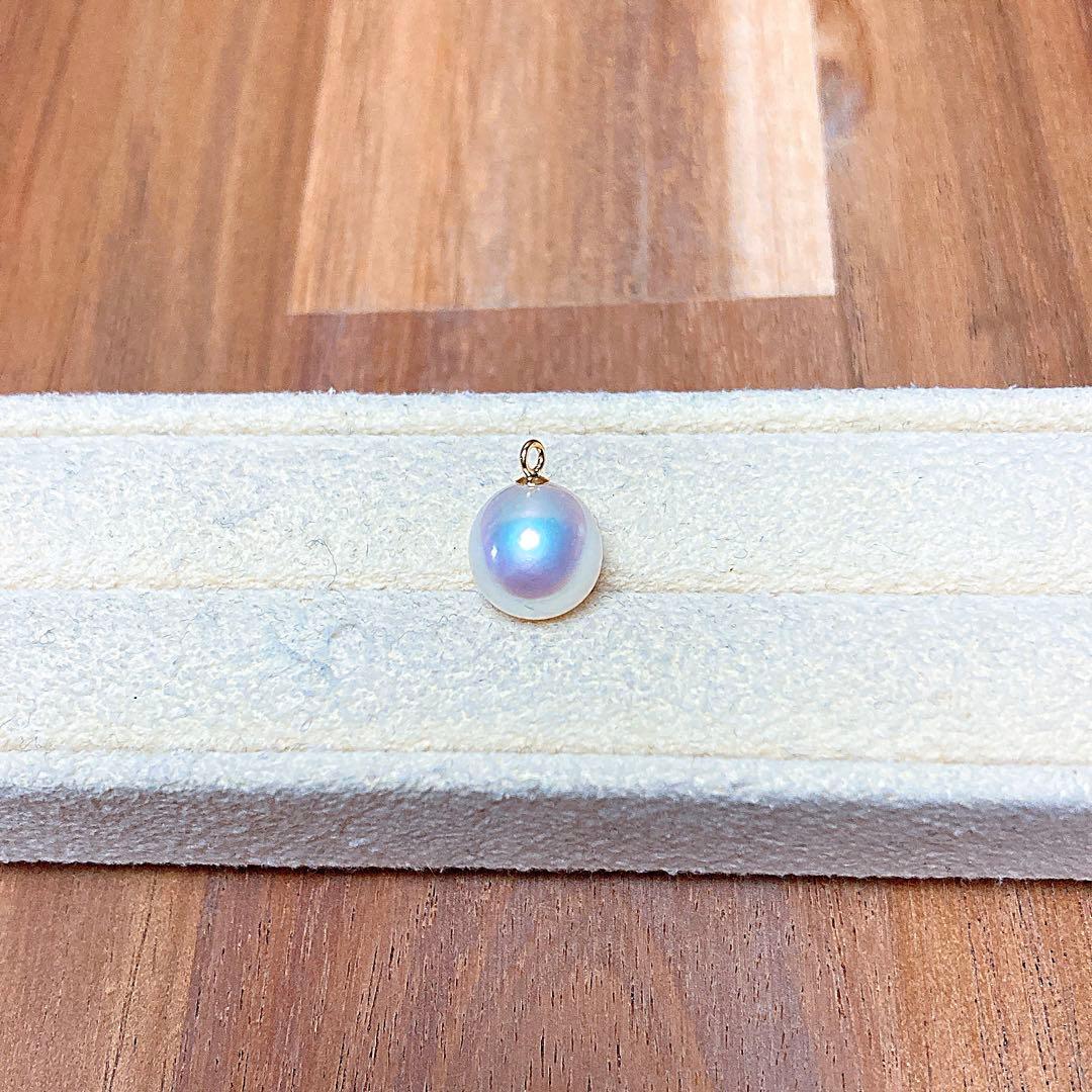 【新品・百貨店商品／総本店】2094★K18ツキサシ付き天女級アコヤ真珠★最強珠