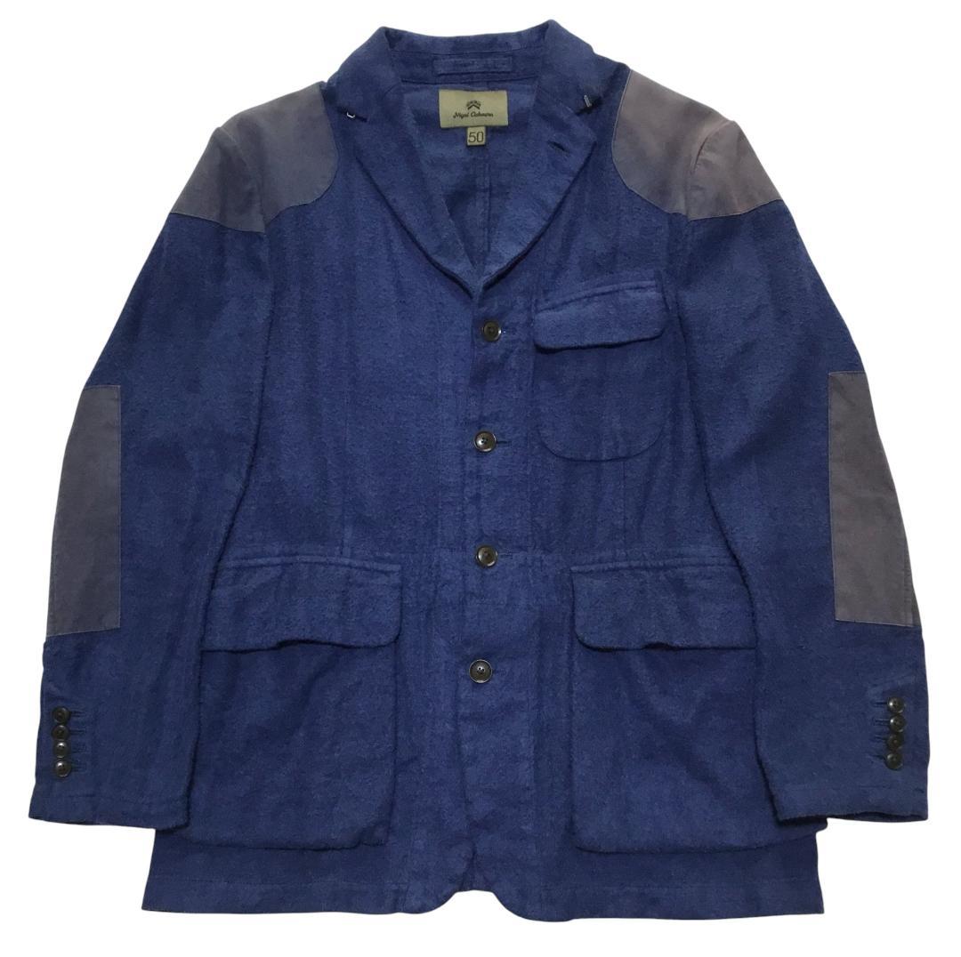 ナイジェルケーボン マロリージャケット 50 インディゴ染め 肉厚リネンコットン