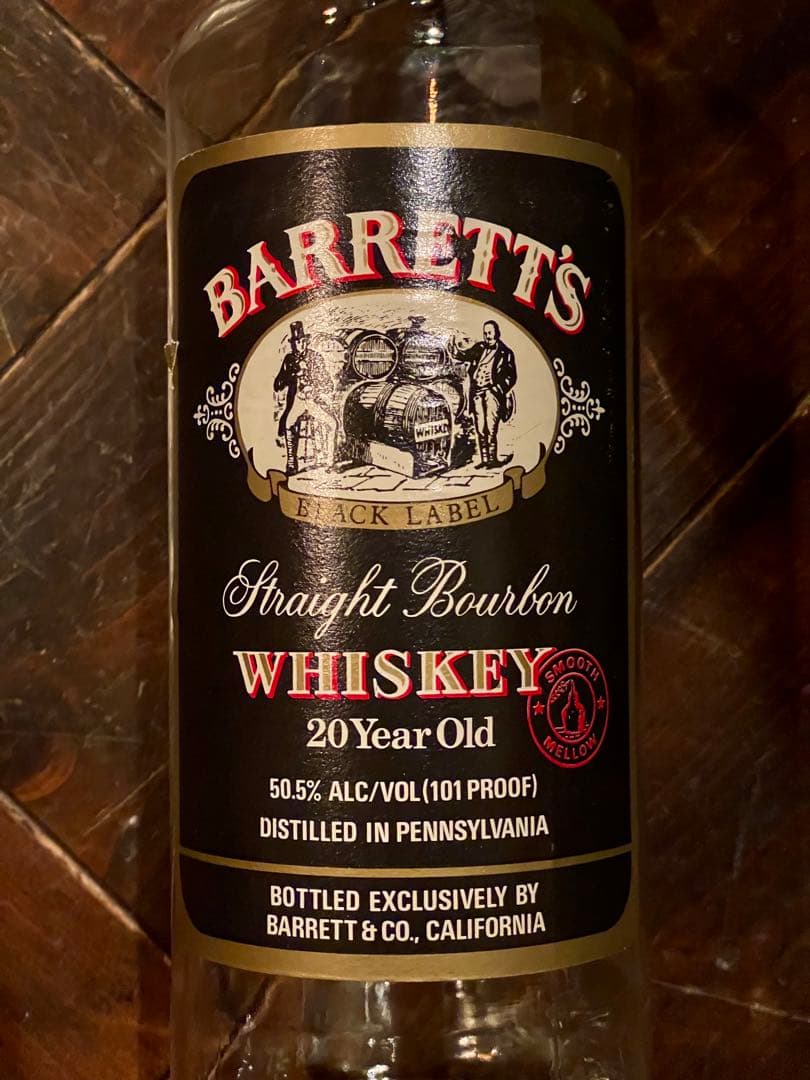 希少　レア　BARRETT'S バレッツ　20年　空瓶　バーボン　ウイスキー