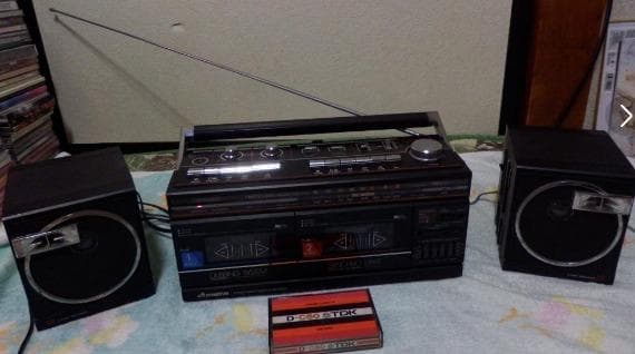 ★動作品❤️Wラジカセ❤️スピーカー★分離も可能★カセット＆ラジオ