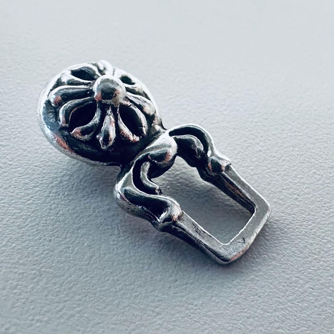 【美品】クロムハーツ クロスボール ネックレス ファスナーパーツ 紙袋＆布袋付き