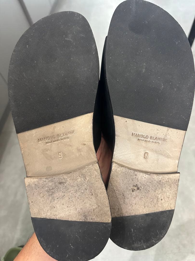 【良品】マノロブラニク　レザーサンダル9 ロンハーマン