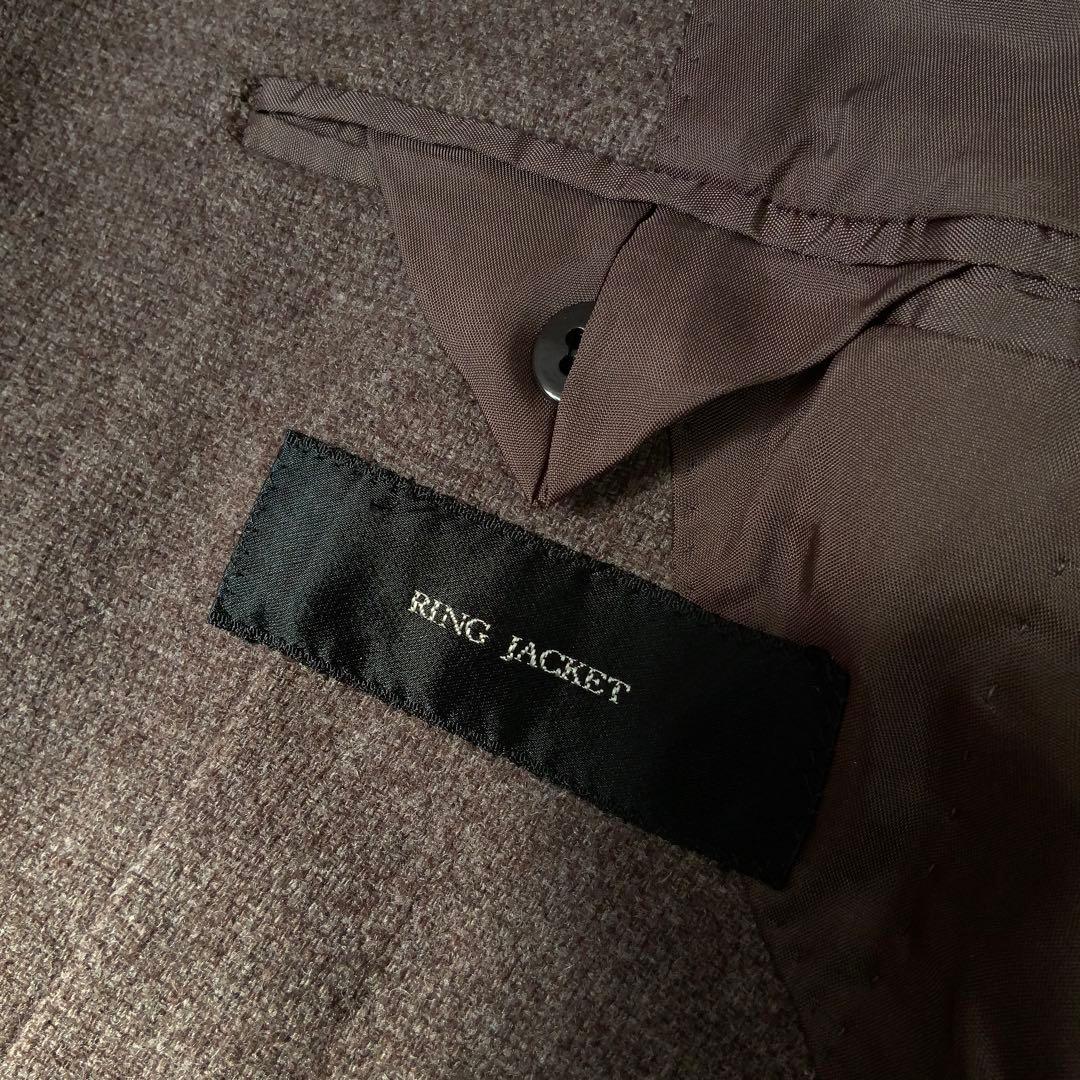 美品RING JACKETリングヂャケット ウールジャケット46ブラウン 日本製