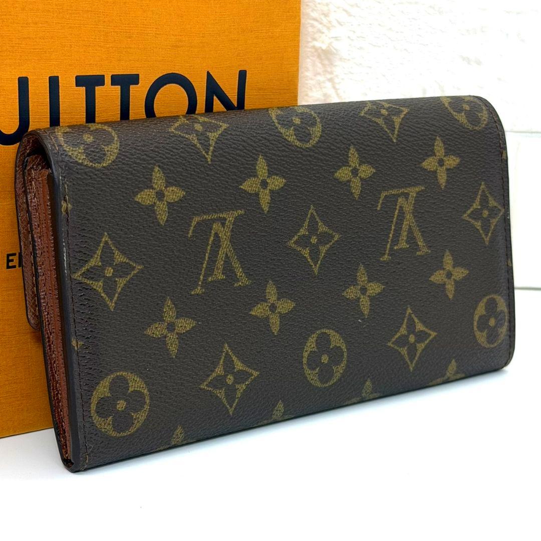 良品. ルイヴィトン モノグラム ポルトフォイユ サラ 財布 茶色 10カード