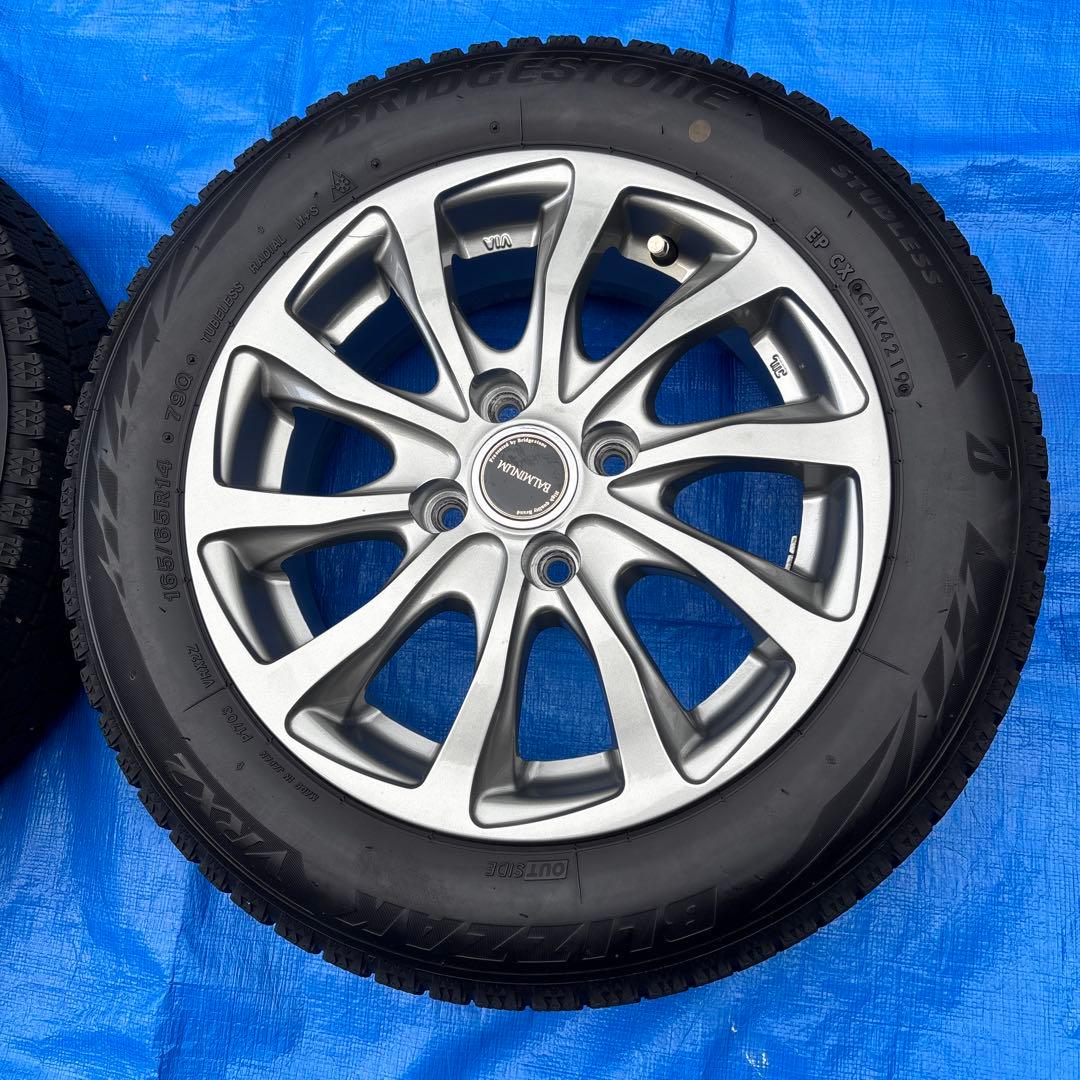 165/65R14スタッドレス4本セット　タンク、ルーミー等に　ブリヂストン製