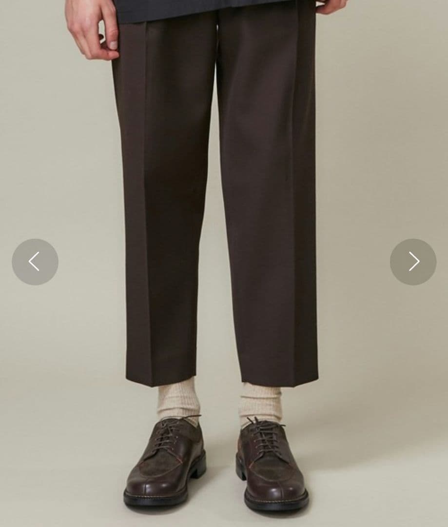 超高級★マーカーウェア　ウール　テーパードフロント　ペグトップ　S　3.8万　黒