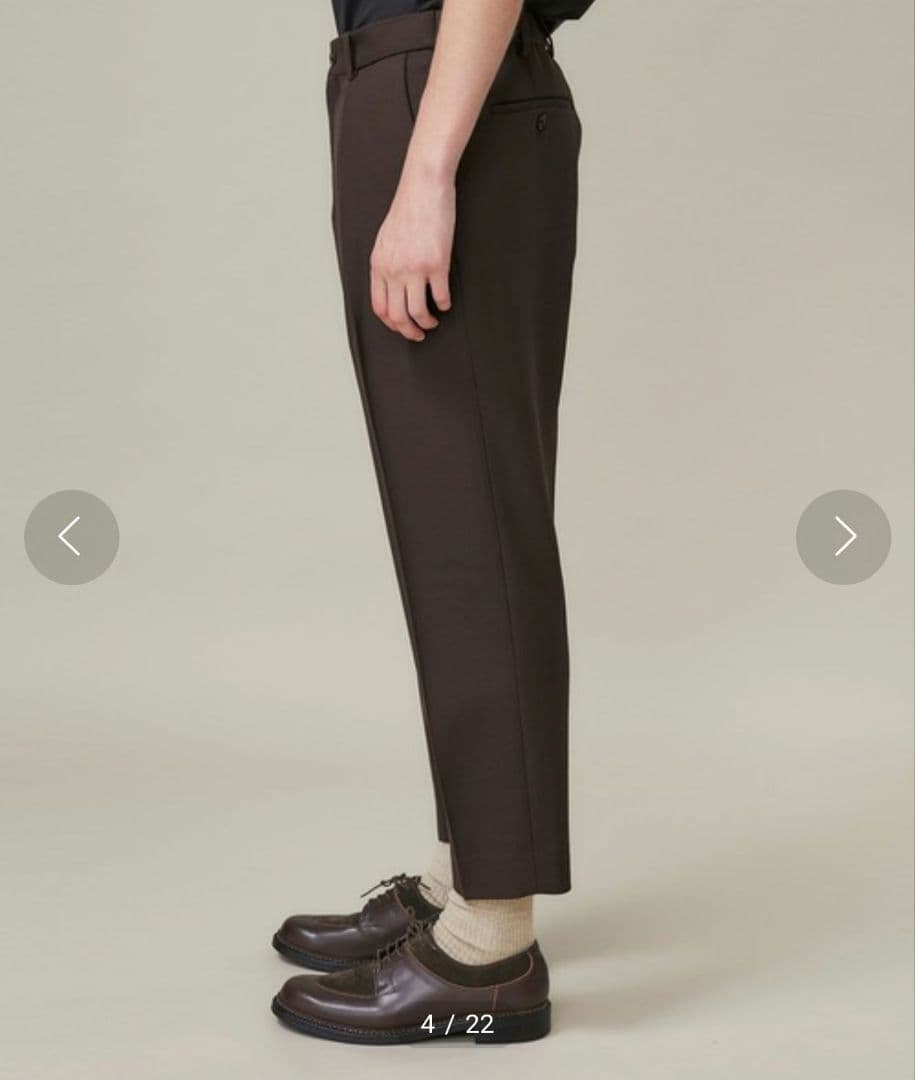 超高級★マーカーウェア　ウール　テーパードフロント　ペグトップ　S　3.8万　黒