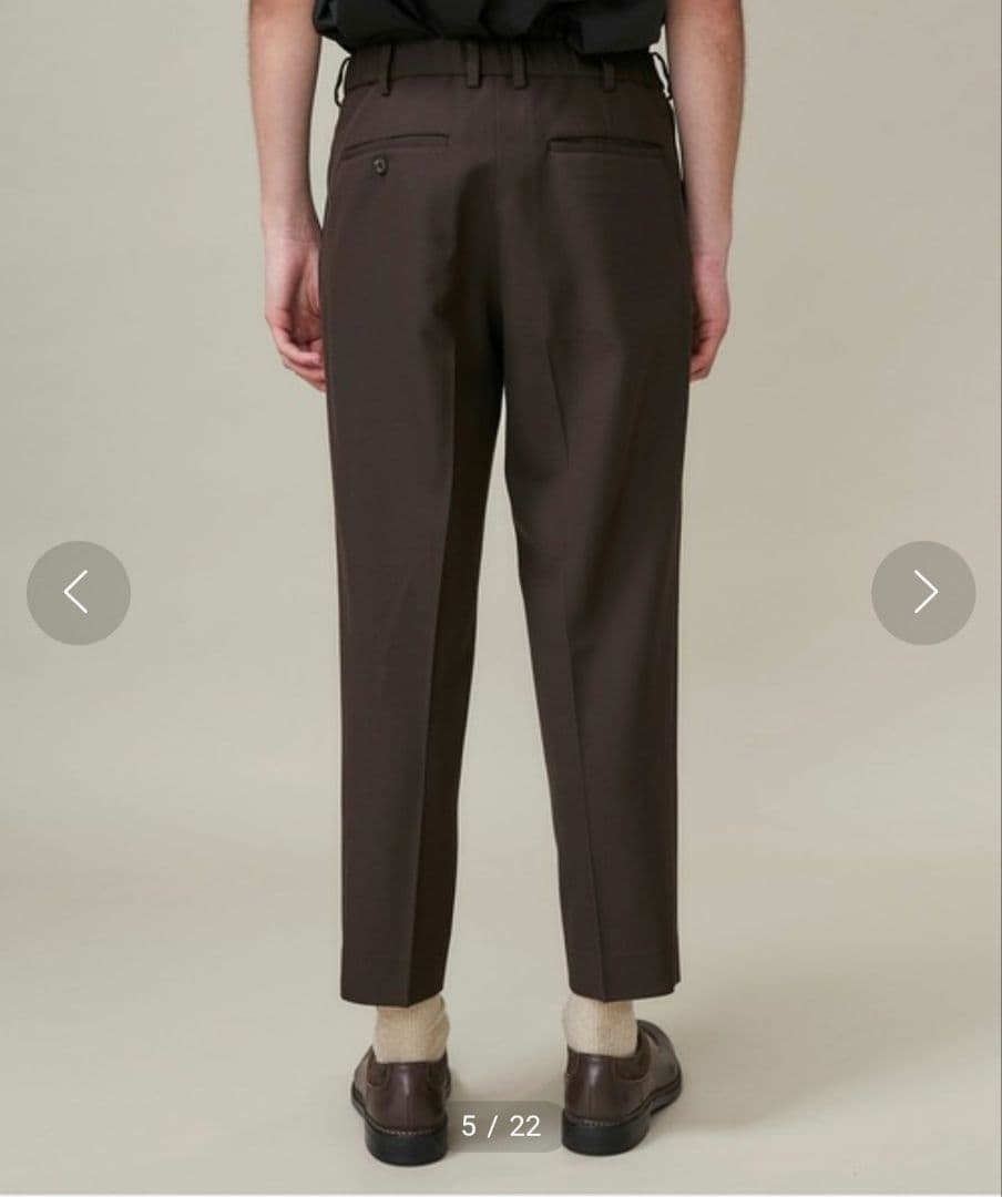 超高級★マーカーウェア　ウール　テーパードフロント　ペグトップ　S　3.8万　黒