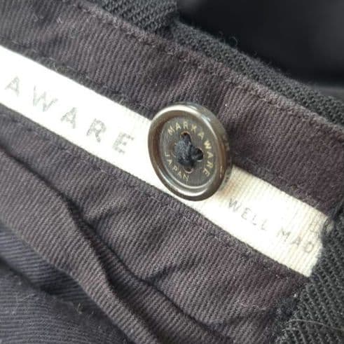 超高級★マーカーウェア　ウール　テーパードフロント　ペグトップ　S　3.8万　黒