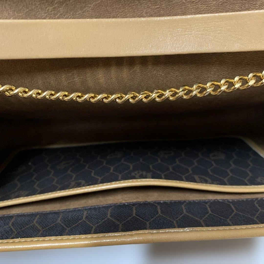 Dior ディオール チェーン ショルダーバッグ ハニカム柄 PVC レザー
