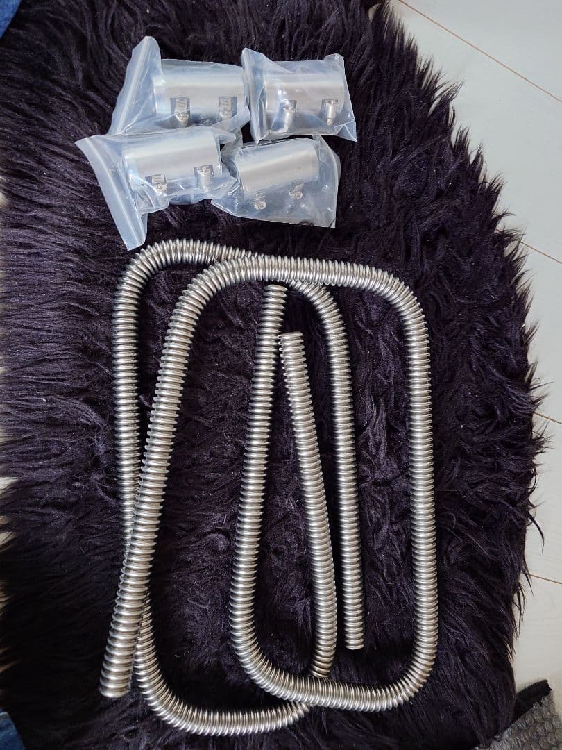 58-64 インパラ ヒーターホース ステンレス クロームエンド セット