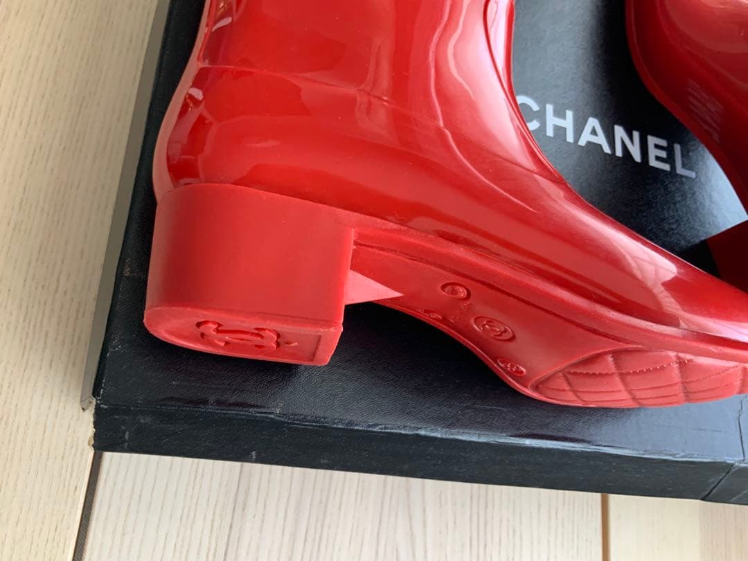 CAHNEL シャネル カメリア　長靴 レイン　ブーツ　廃盤　激レアSALE