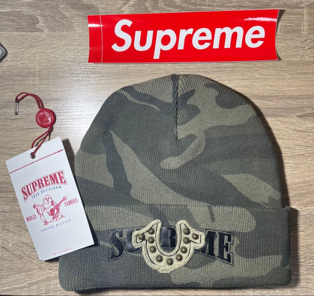 帽子 Supreme truereligion beanie camo