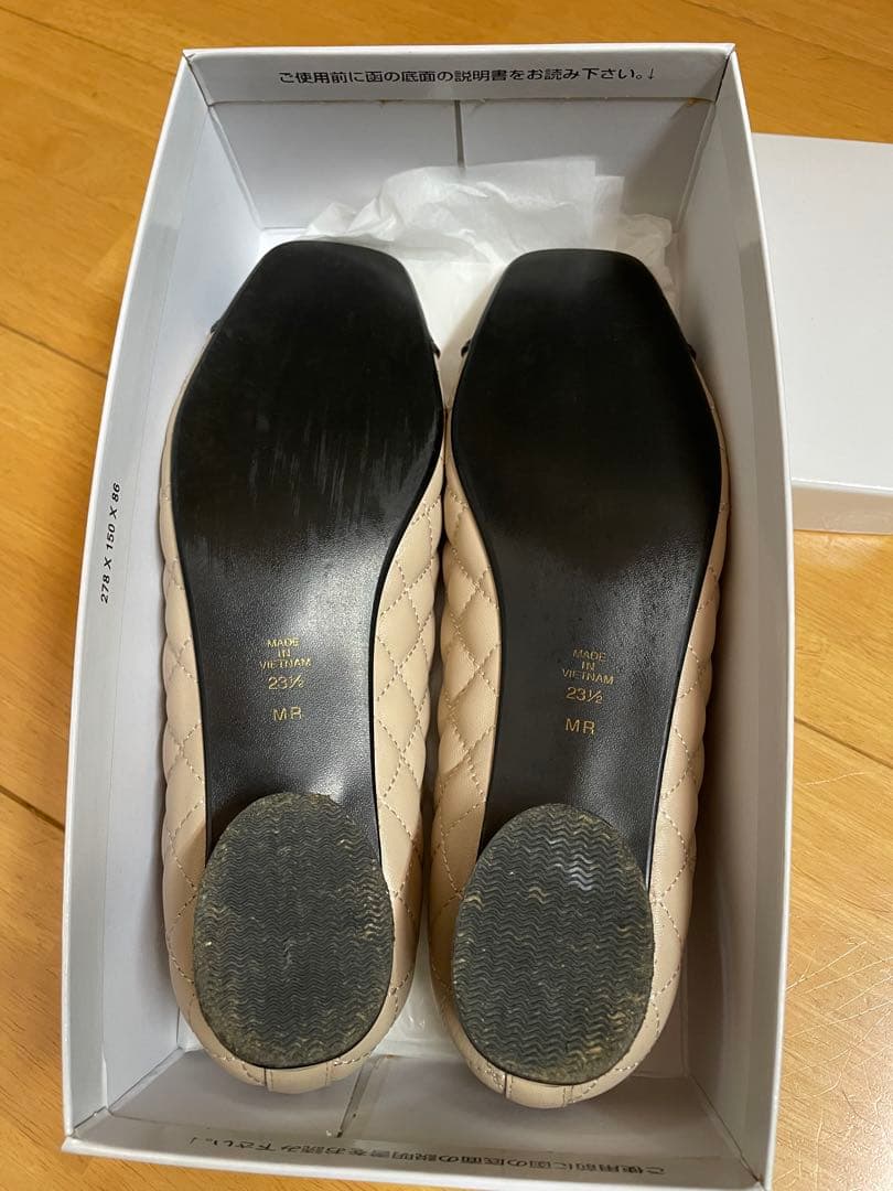 【美品】DIANA キルティングローヒールパンプス23.5cm