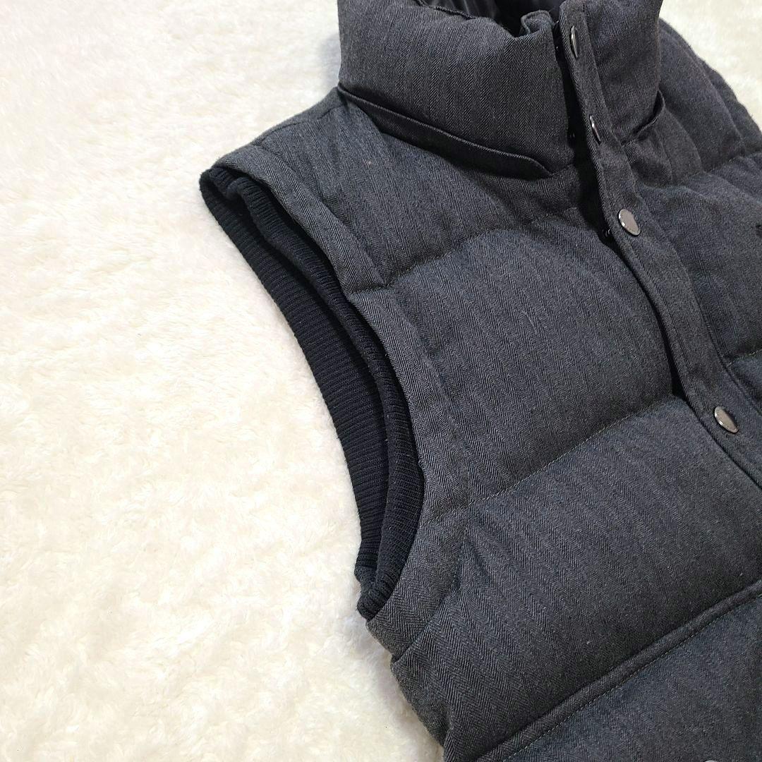 【極暖】　バーバリー　ダウンベスト　ノバチェック　ヘリンボーン　ホースロゴ　L