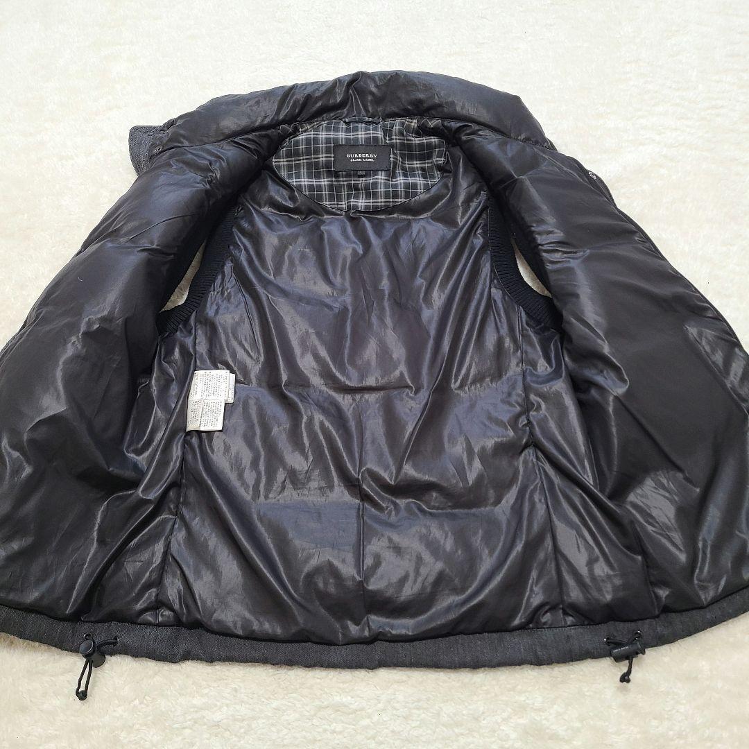【極暖】　バーバリー　ダウンベスト　ノバチェック　ヘリンボーン　ホースロゴ　L