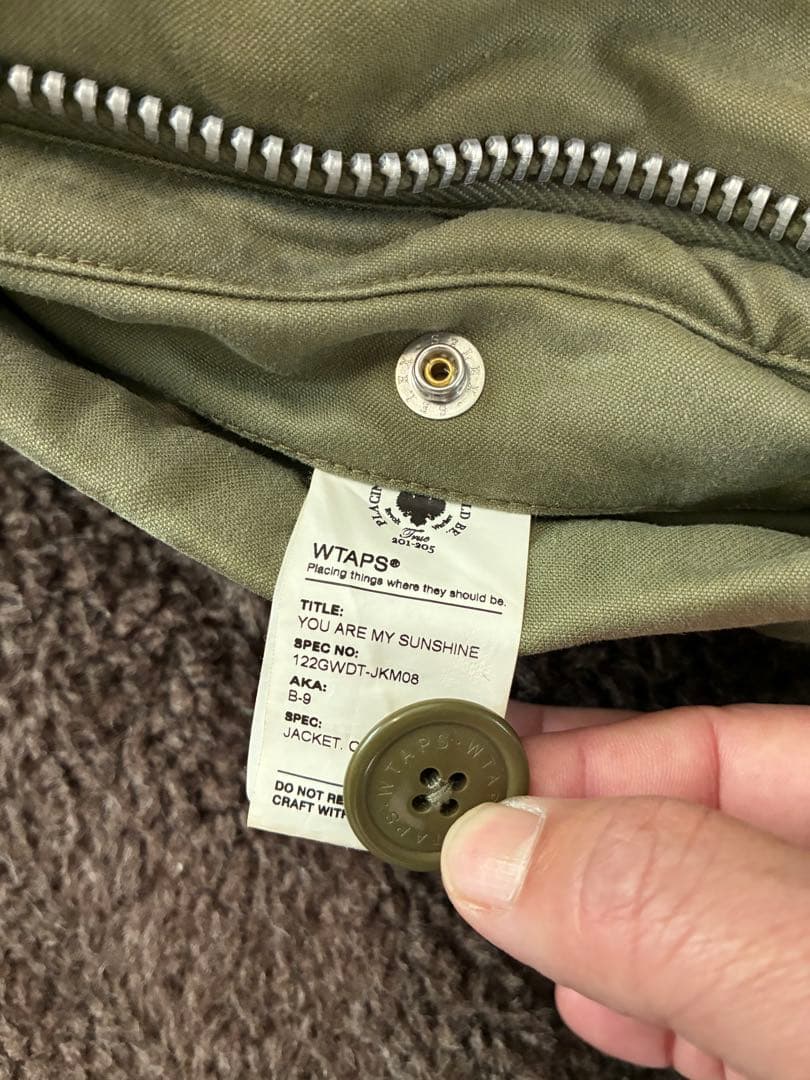 WTAPS ダブルタップス 12aw ミリタリージャケット フード付き オリーブ