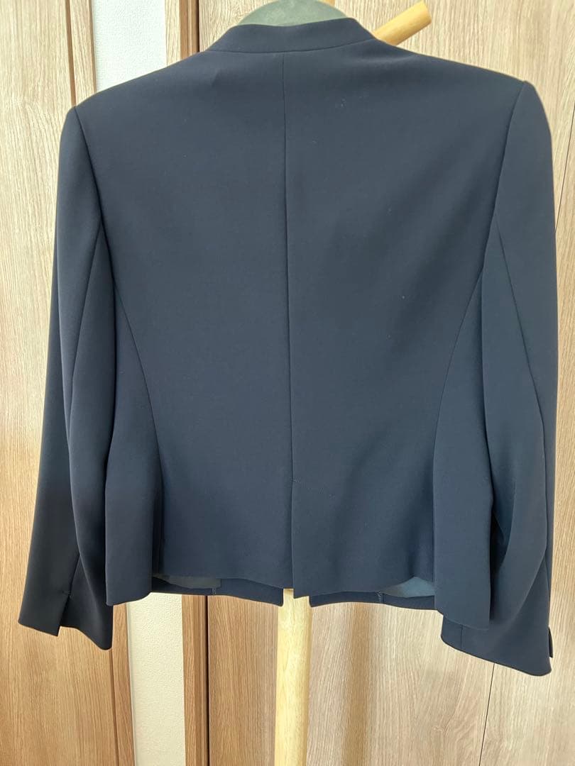 23区　紺色　ノーカラージャケット&ワンピース