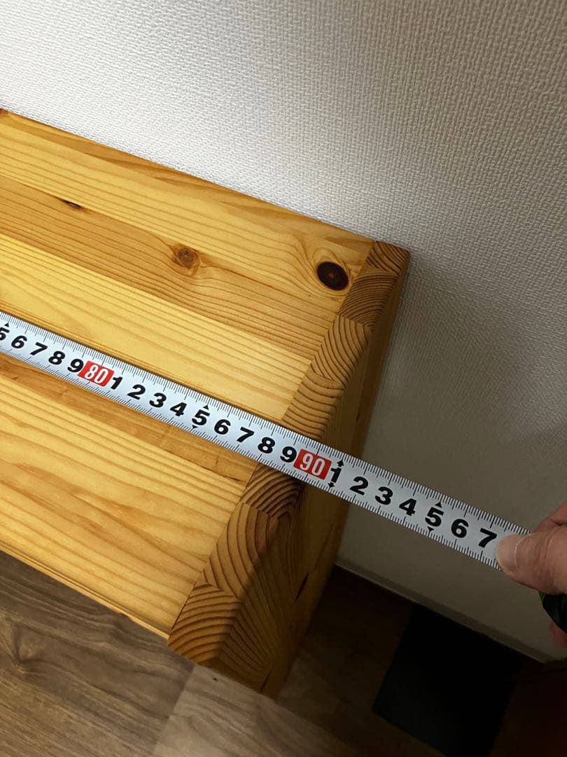 パイン無垢集成材 3段本棚 幅90cm高さ70奥行20cm