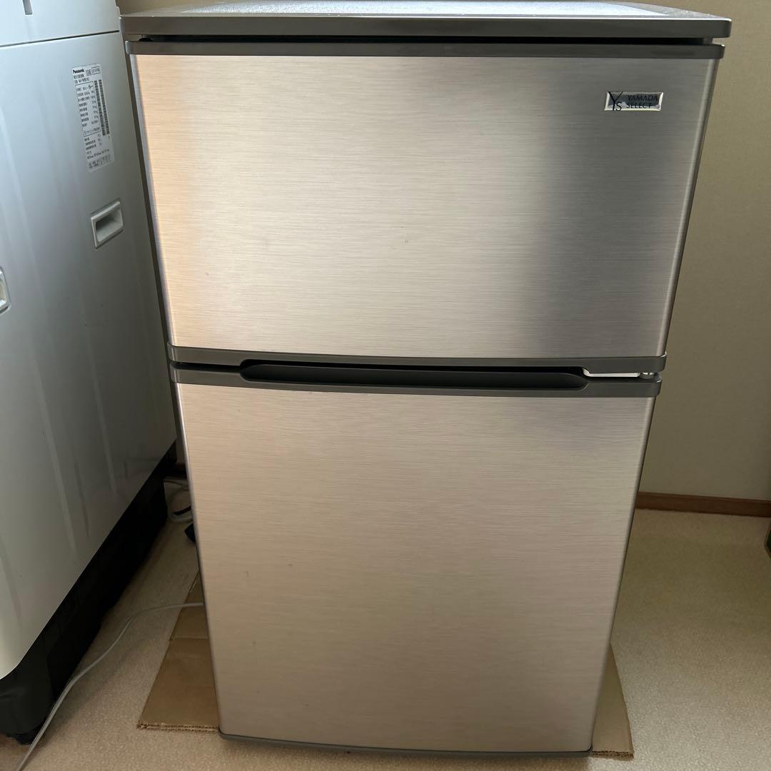 冷蔵庫　ヤマダ電機　一人暮らし　事務所　新生活　シルバー　小型　富山　美品