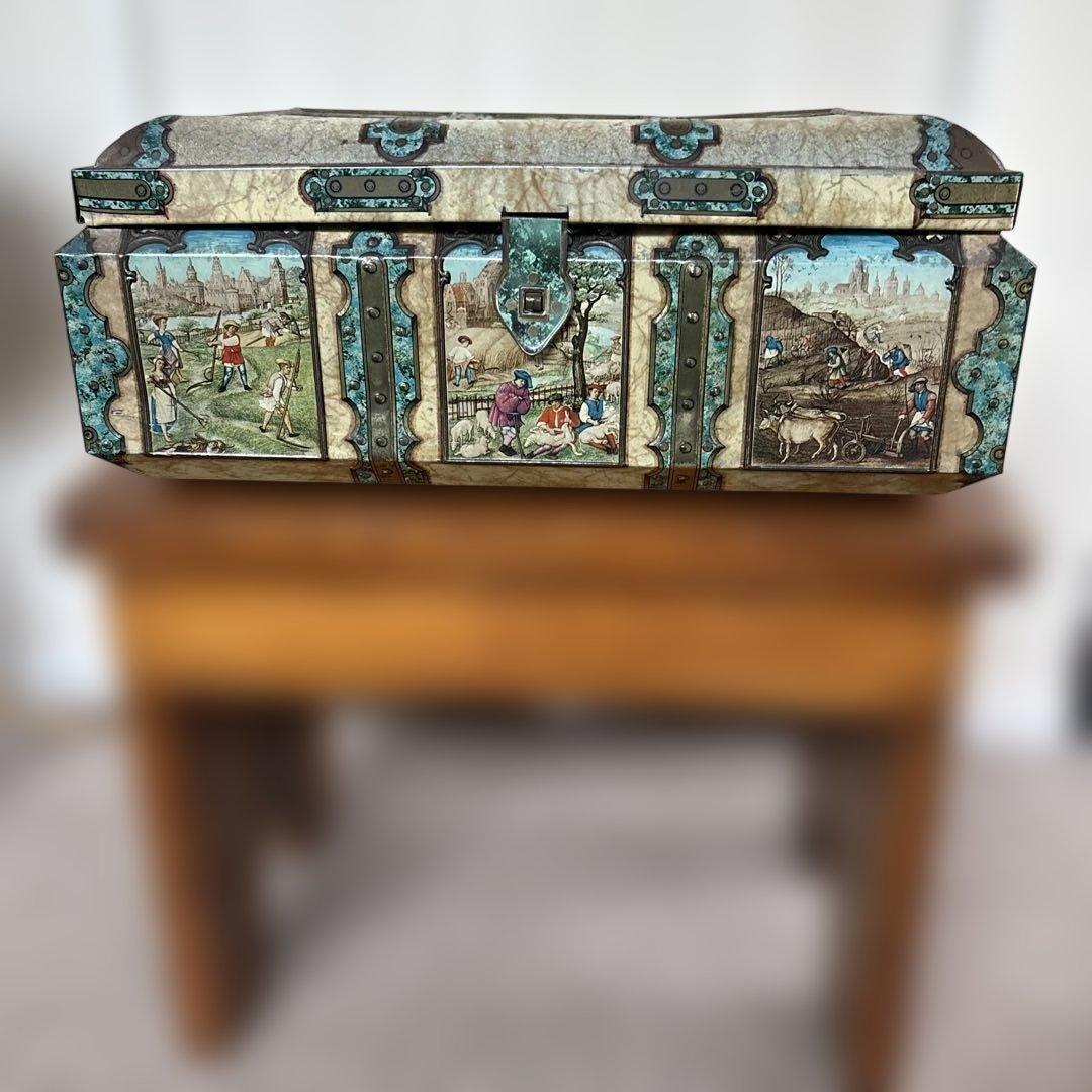 ヴィンテージ　大きなブリキ缶ボックス　素敵