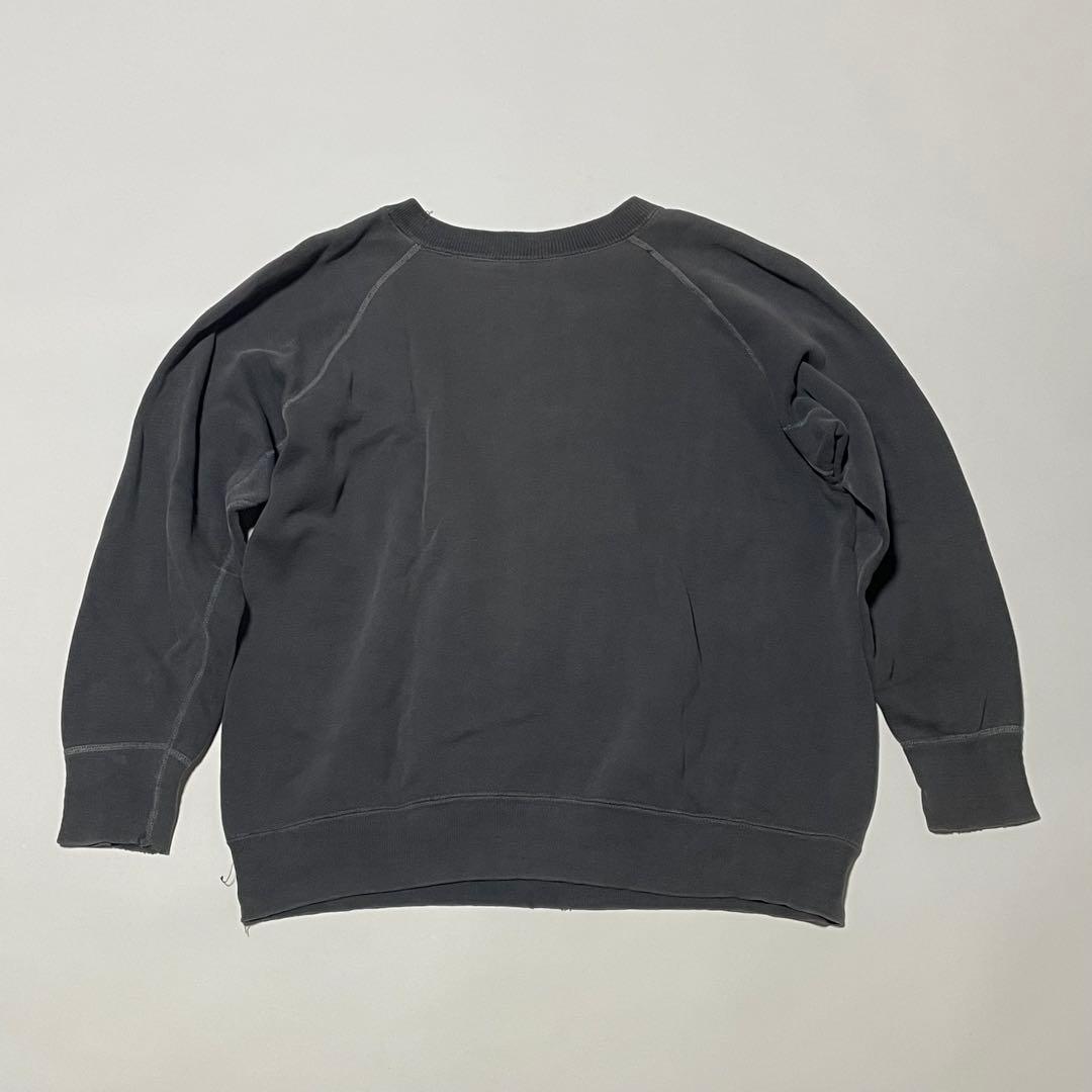 60s vintage sweat ラグラン フロッキー ビンスエ フェード