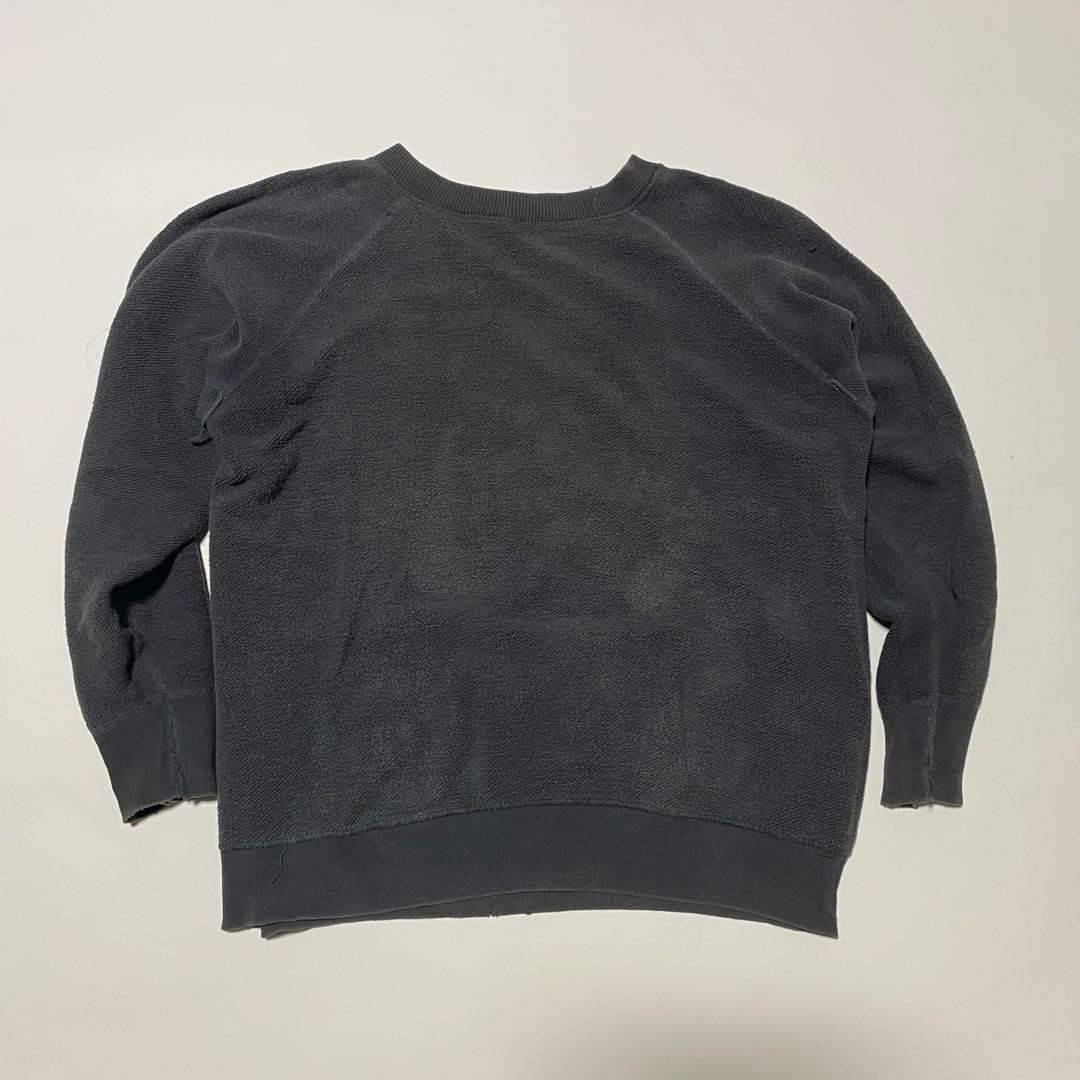 60s vintage sweat ラグラン フロッキー ビンスエ フェード
