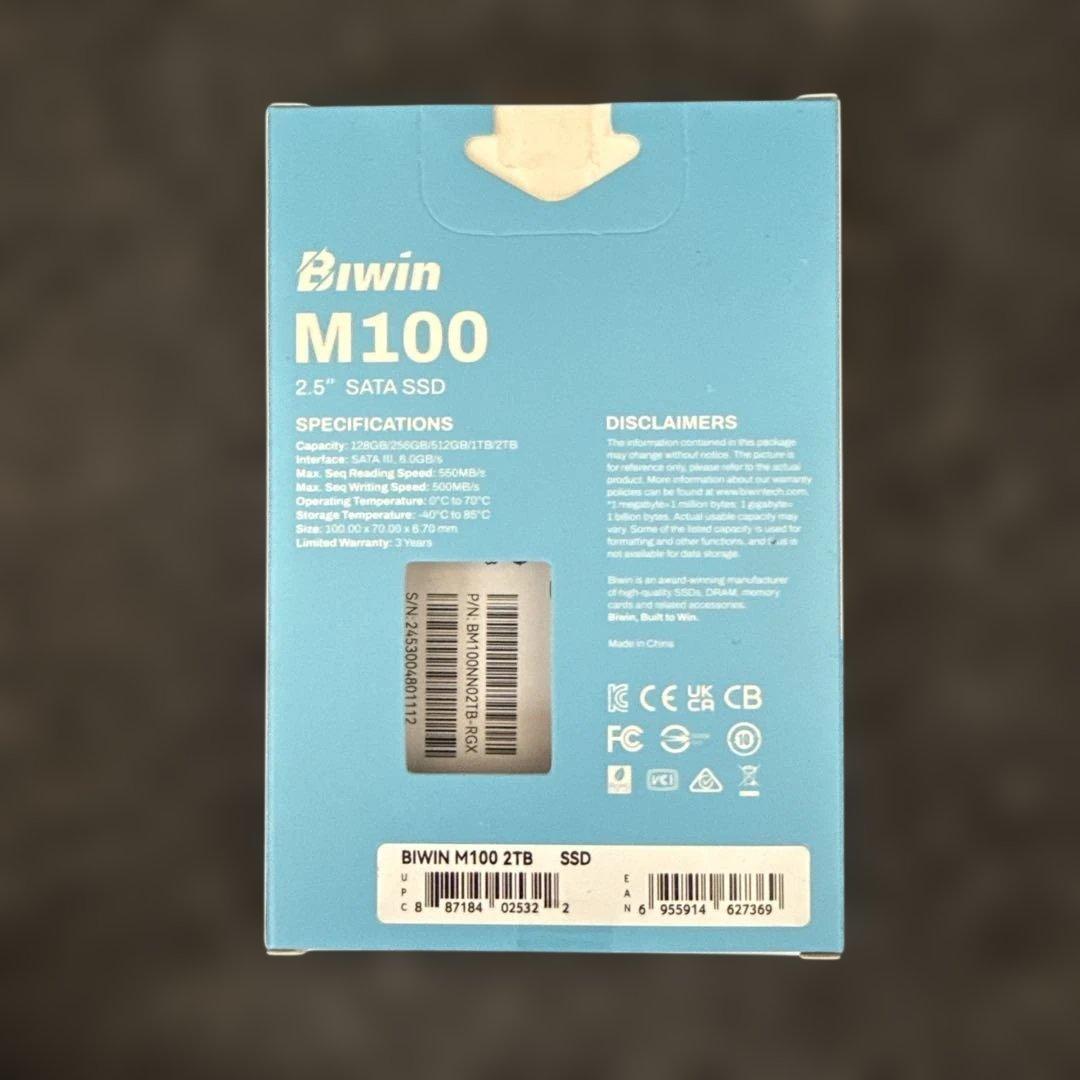 Biwin M100 2TB SSD 2.5インチ SATA
