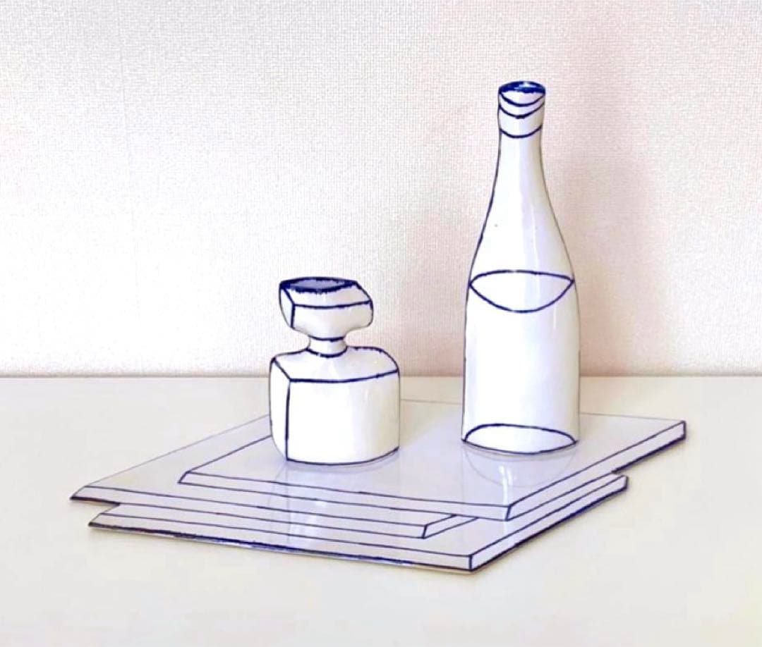 【定価25万】マリアンヌハルバーグ オリジナル一点物3点セット 花瓶 陶板手作り