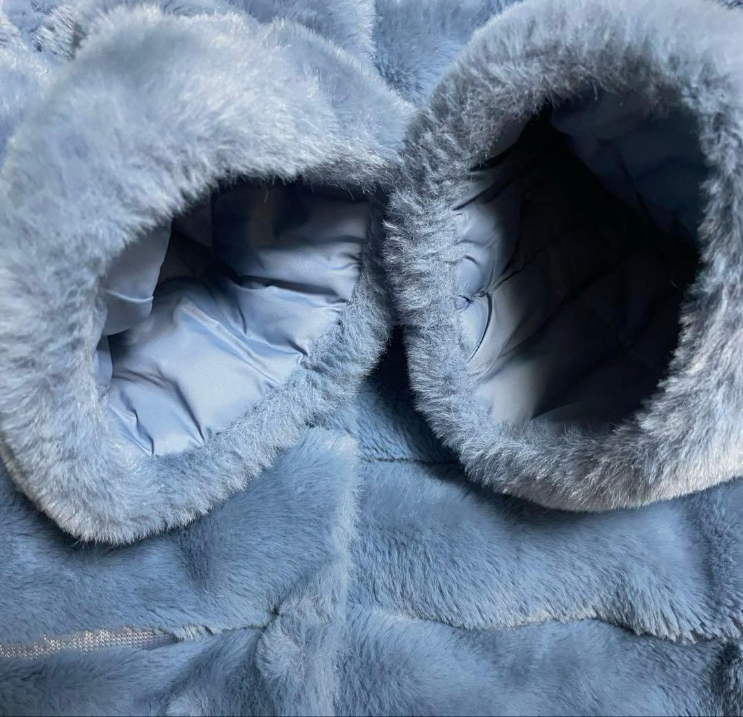 ソージュ soeju エコファーリバーシブルショートコート　ブルー　ブルゾン