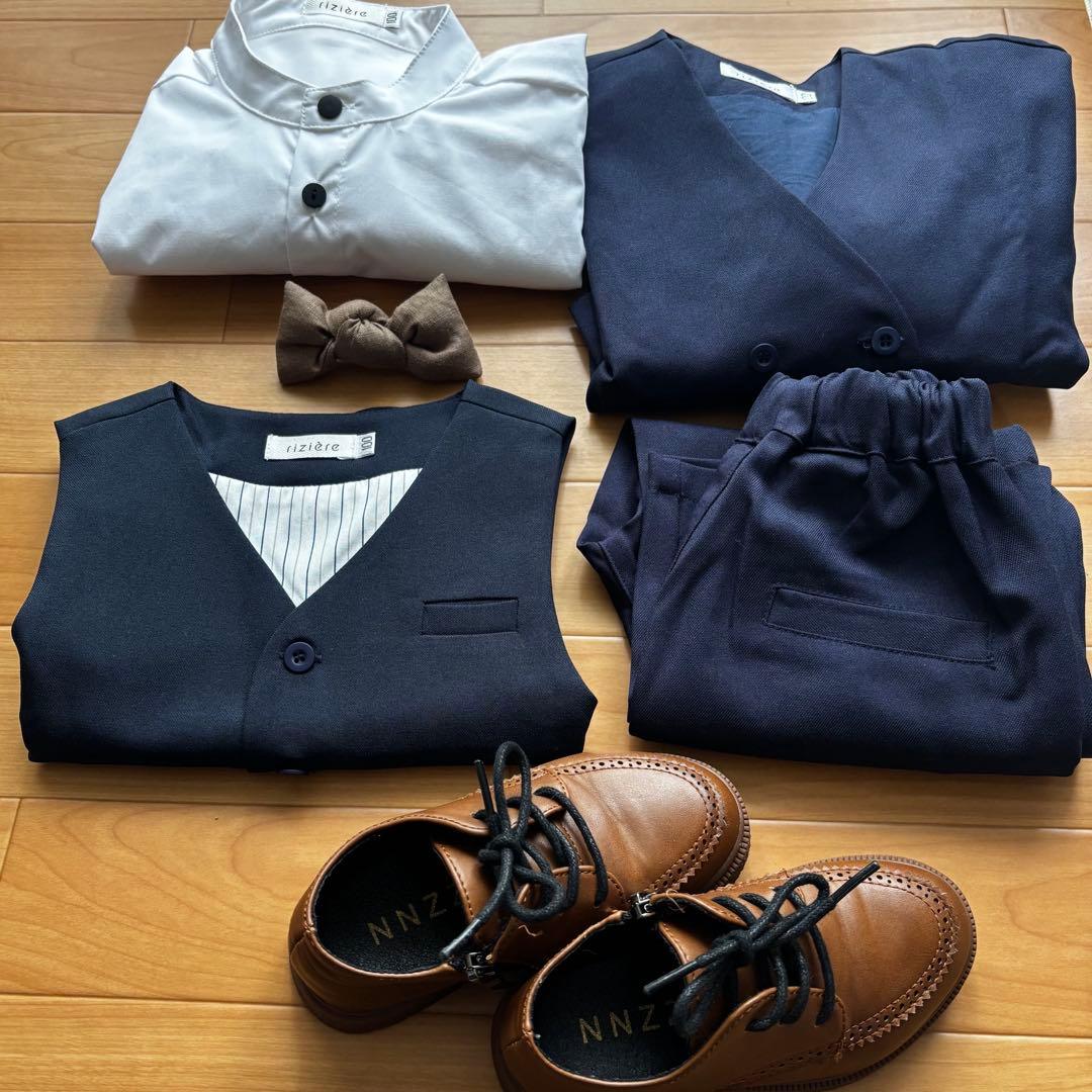 【美品】riziereリジェール ノーカラージャケットセットアップ 靴6点セット