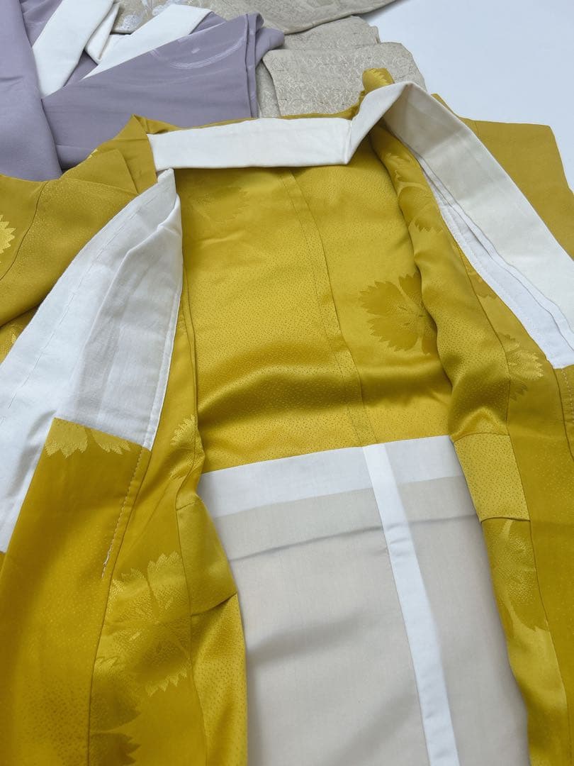 超美品・レア長襦袢3点セット 藤・芥子・うさぎ