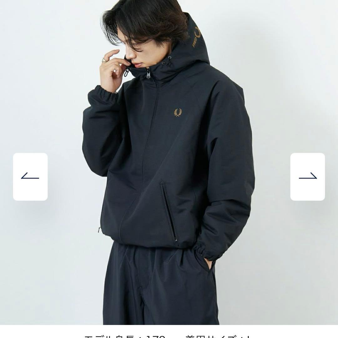 FRED PERRY フレッドペリー別注 パデッド フーデッドシェルジャケット