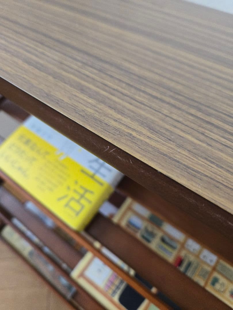 オールドカリモク木製 3段ラック マガジンラック 飾り棚 収納棚 ブラウン